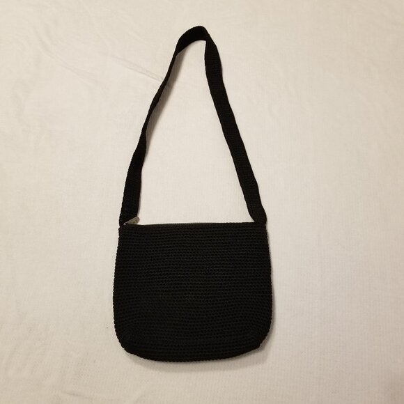 The Sak Crossbody Crochet Bag Black Satchel Small Side Purse Full Zip - Picture 4 of 13